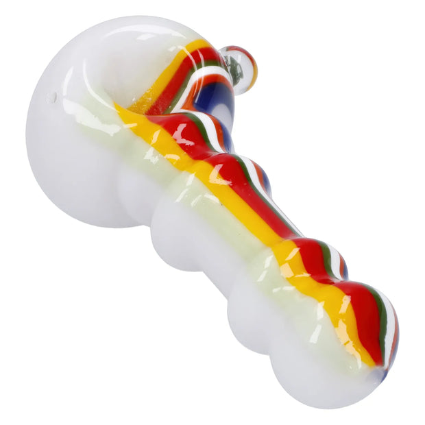 Slime Rasta Rainbow Spoon Pipe - 4.5 in
