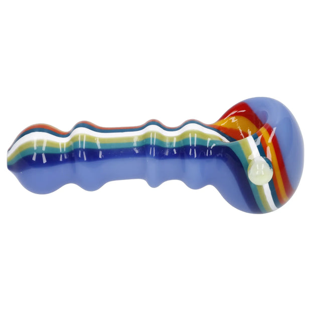 Slime Rasta Rainbow Spoon Pipe - 4.5 in