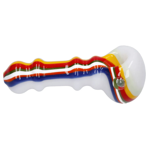 Slime Rasta Rainbow Spoon Pipe - 4.5 in