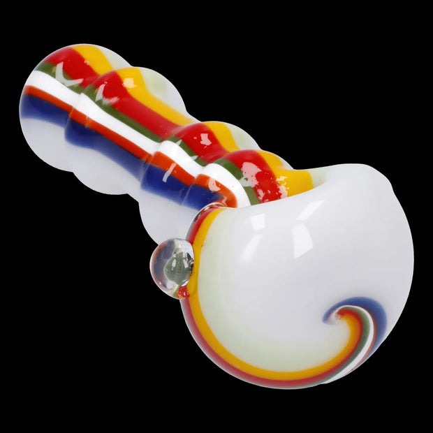 Slime Rasta Rainbow Spoon Pipe - 4.5 in