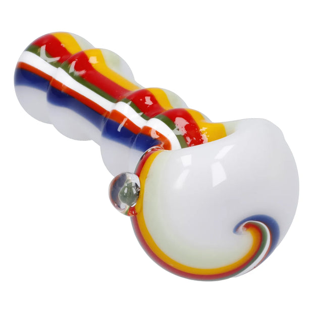Slime Rasta Rainbow Spoon Pipe - 4.5 in
