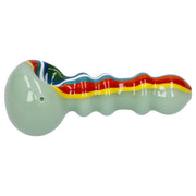 Slime Rasta Rainbow Spoon Pipe - 4.5 in