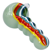 Slime Rasta Rainbow Spoon Pipe - 4.5 in