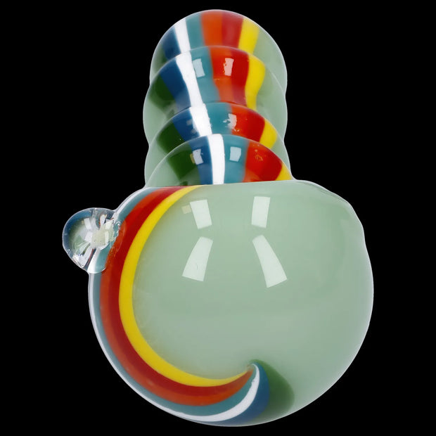 Slime Rasta Rainbow Spoon Pipe - 4.5 in