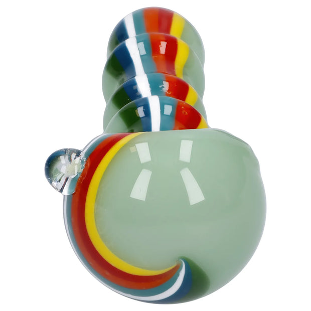 Slime Rasta Rainbow Spoon Pipe - 4.5 in