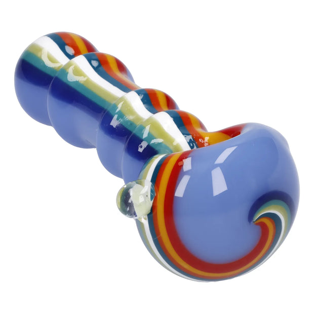Slime Rasta Rainbow Spoon Pipe - 4.5 in