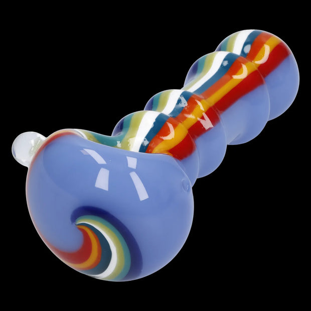 Slime Rasta Rainbow Spoon Pipe - 4.5 in