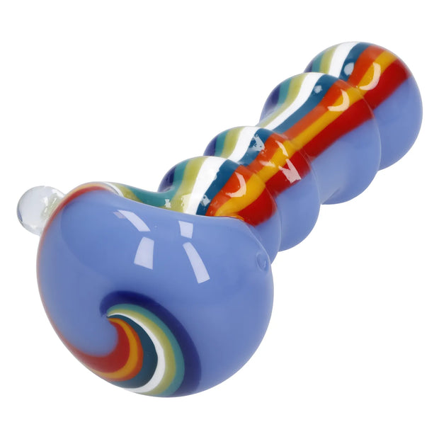 Slime Rasta Rainbow Spoon Pipe - 4.5 in