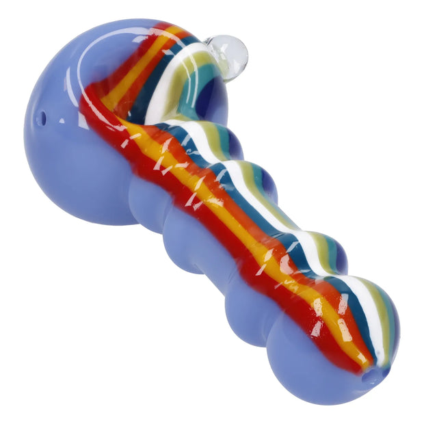 Slime Rasta Rainbow Spoon Pipe - 4.5 in