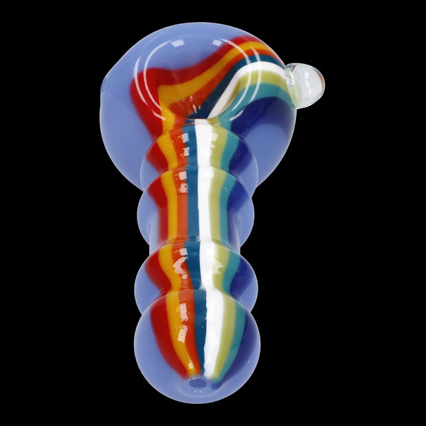 Slime Rasta Rainbow Spoon Pipe - 4.5 in