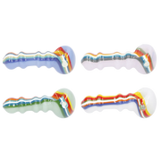 Slime Rasta Rainbow Spoon Pipe - 4.5 in