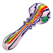 Valiant Rasta Slime Colourful Glass Pipe - 4 in.