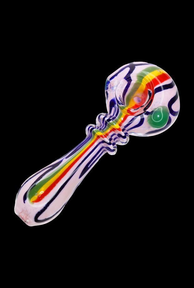 Valiant Rasta Slime Colourful Glass Pipe - 4 in.