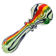 Valiant Rasta Slime Colourful Glass Pipe - 4 in.