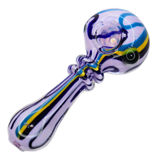 Valiant Rasta Slime Colourful Glass Pipe - 4 in.