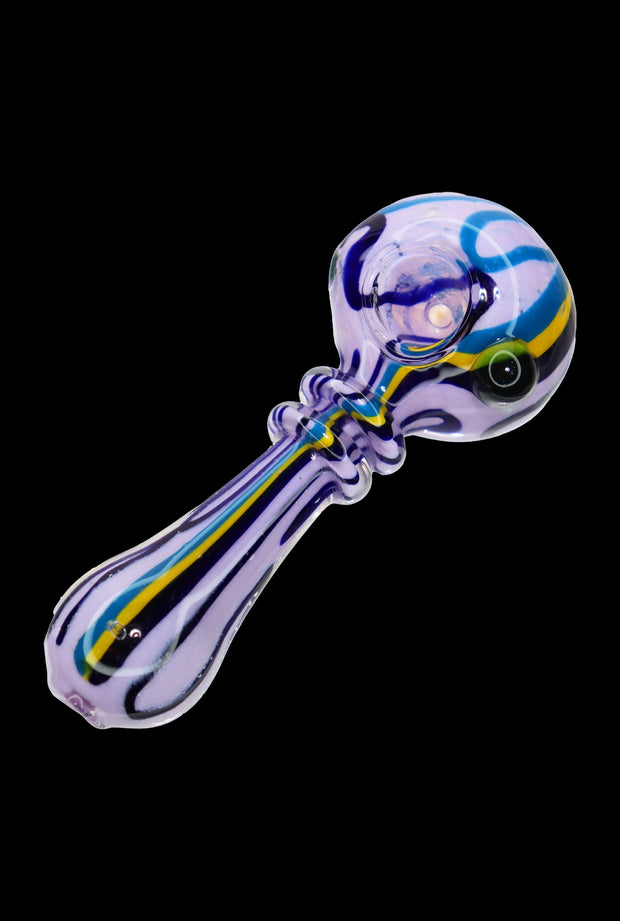 Valiant Rasta Slime Colourful Glass Pipe - 4 in.
