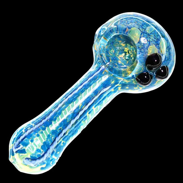 Valiant Fancy Multi-Colour Striped Glass Spoon Pipe - 5 in.