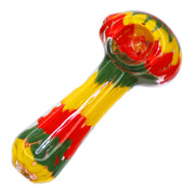 Valiant Fancy Multi-Colour Striped Glass Spoon Pipe - 5 in.