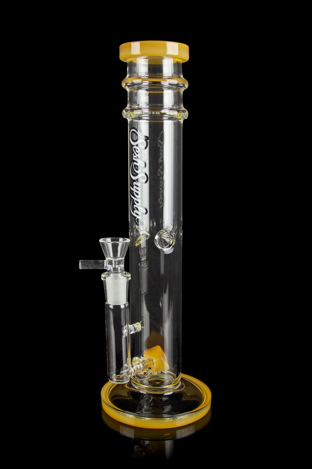 Sesh Supply "Persephone" Unique Cube Perc Heavy Glass Bong