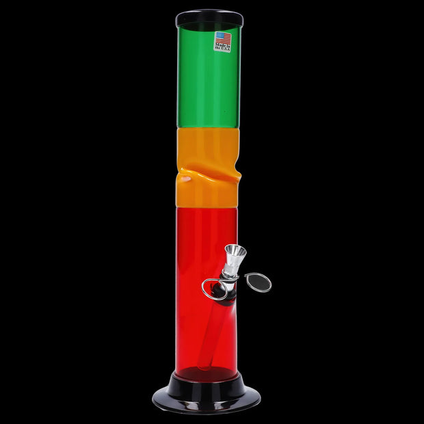 JM Plastics Irie Twist with Pull Slide Acrylic Water Pipe