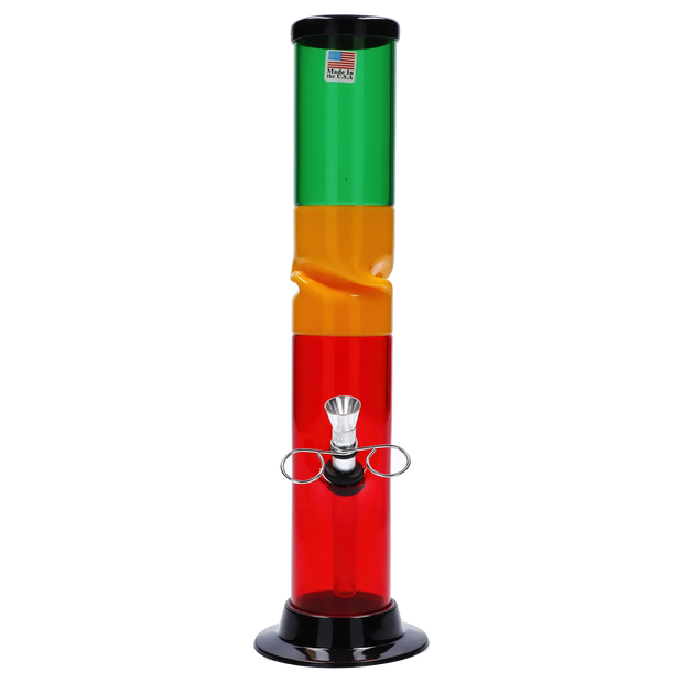 JM Plastics Irie Twist with Pull Slide Acrylic Water Pipe