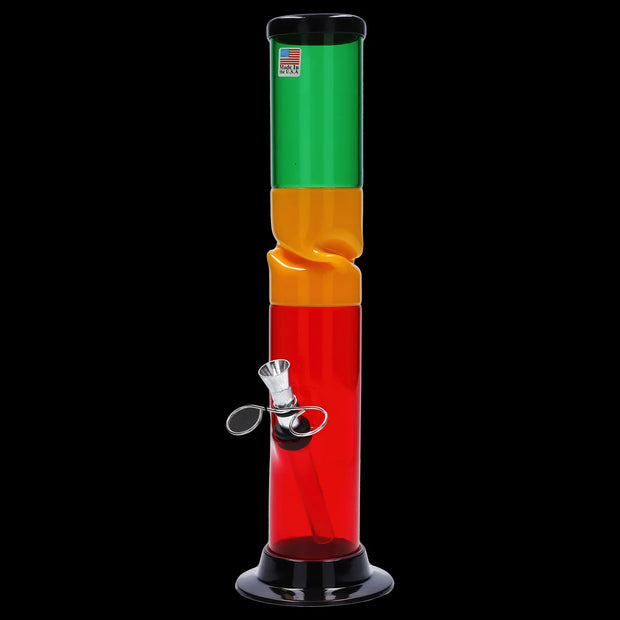 JM Plastics Irie Twist with Pull Slide Acrylic Water Pipe