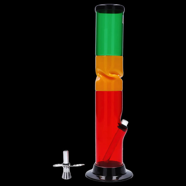 JM Plastics Irie Twist with Pull Slide Acrylic Water Pipe