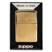 Queen of Bud Golden Vertical Flame Zippo