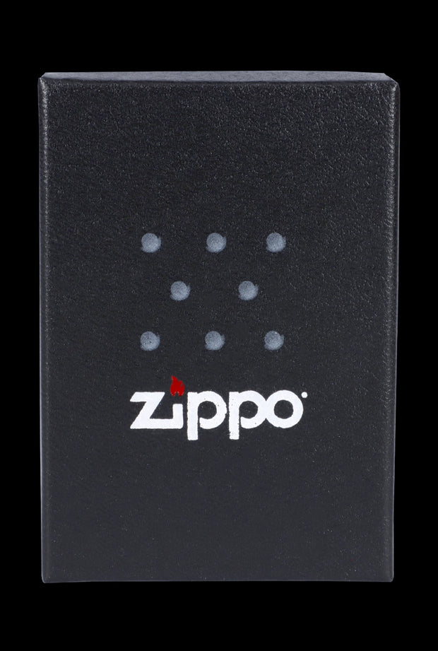 Queen of Bud Black Obsidian Vertical Flame Zippo