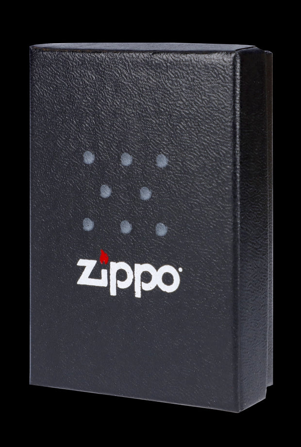 Queen of Bud Black Obsidian Vertical Flame Zippo