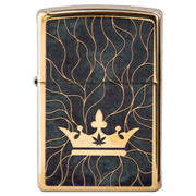 Queen of Bud Black Obsidian Mosaic Zippo