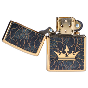 Queen of Bud Black Obsidian Mosaic Zippo