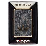Queen of Bud Black Obsidian Mosaic Zippo