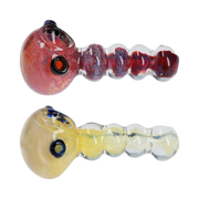 Valiant Frit Head with Marbles Spoon Pipe - 5 in.