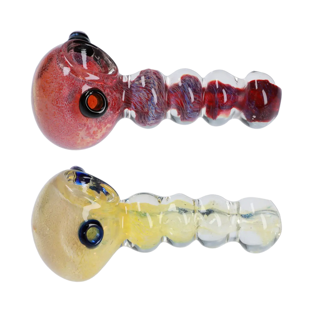 Valiant Frit Head with Marbles Spoon Pipe - 5 in.