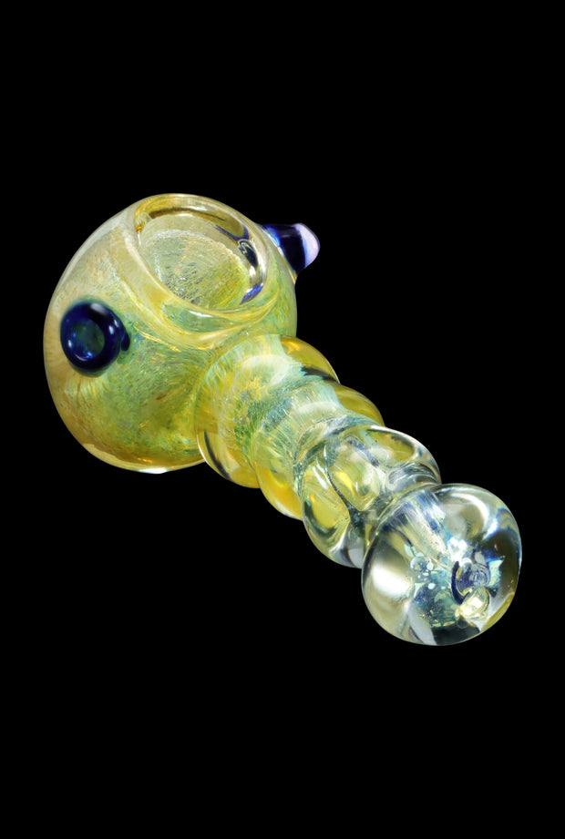 Valiant Frit Head with Marbles Spoon Pipe - 5 in.