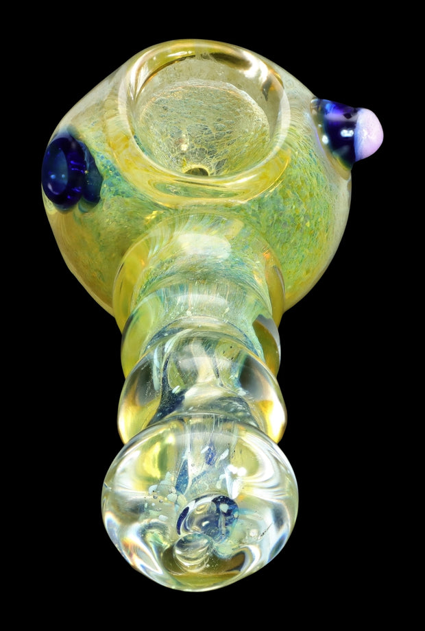 Valiant Frit Head with Marbles Spoon Pipe - 5 in.