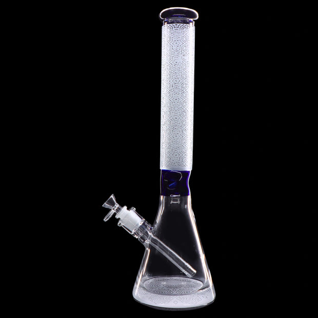 Frosted Engraved Water Pipe - 17 in.
