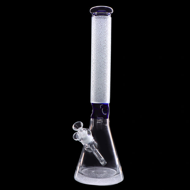 Frosted Engraved Water Pipe - 17 in.