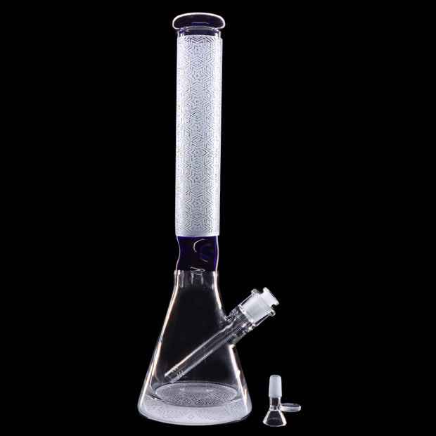 Frosted Engraved Water Pipe - 17 in.