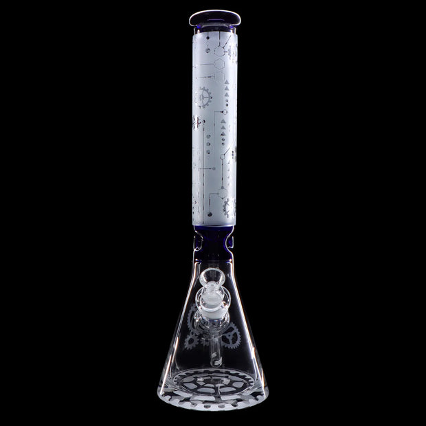 Frosted Engraved Water Pipe - 17 in.