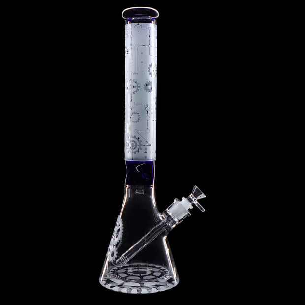 Frosted Engraved Water Pipe - 17 in.