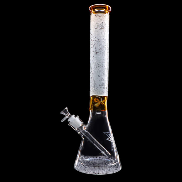 Frosted Engraved Water Pipe - 17 in.