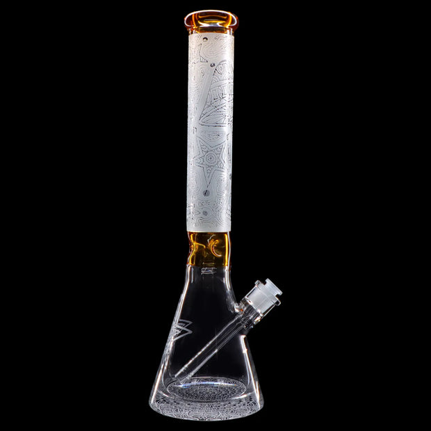 Frosted Engraved Water Pipe - 17 in.