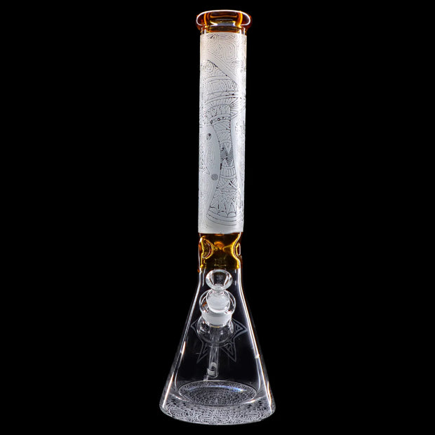 Frosted Engraved Water Pipe - 17 in.