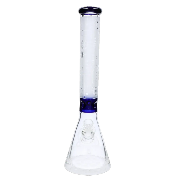Frosted Engraved Water Pipe - 17 in.