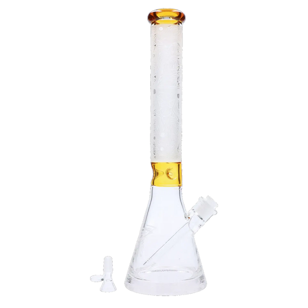 Frosted Engraved Water Pipe - 17 in.