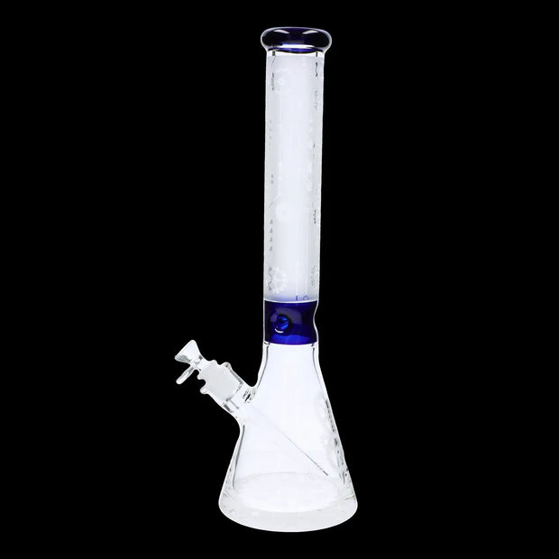 Frosted Engraved Water Pipe - 17 in.