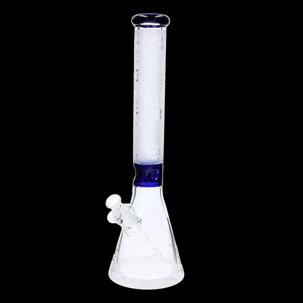 Frosted Engraved Water Pipe - 17 in.