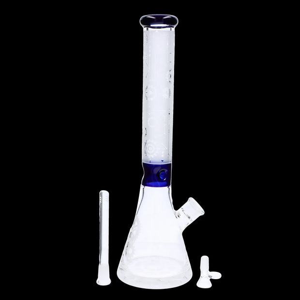 Frosted Engraved Water Pipe - 17 in.